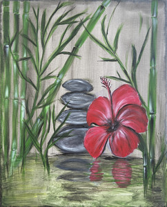 Hybiskus rot (40x50)